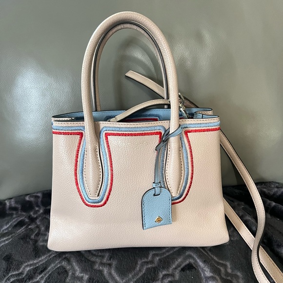 Kate Spade, New York EVA embroidered Bag with extra shoulder strap NICE - Picture 1 of 13